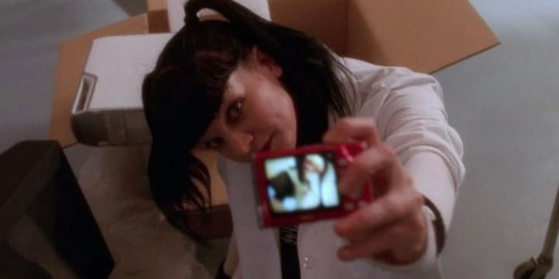 Abby taking a selfie in the NCIS episode Brothers In Arms
