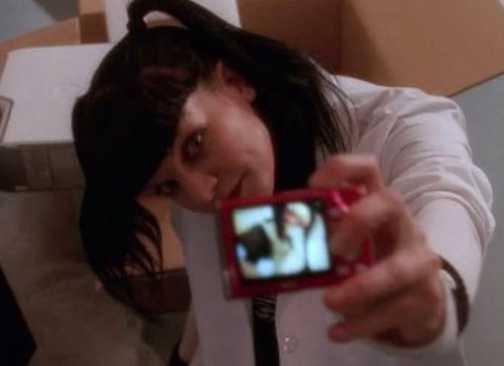 Abby taking a selfie in the NCIS episode Brothers In Arms