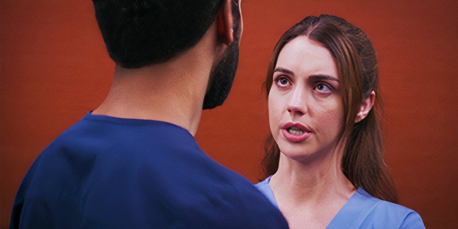 Anthony Hill as Winston Ndugu and Adelaide Kane as Jules Millin in Grey's Anatomy season 21, episode 18-1