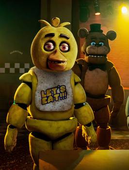 The Five Nights At Freddy's animatronics in the movie
