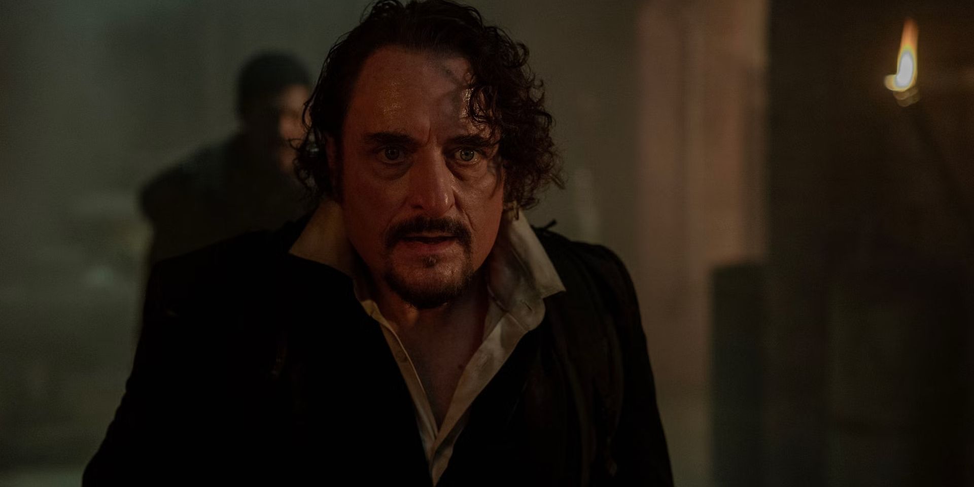 Bruegel looking shocked in The Walking Dead Dead City season 2 finale