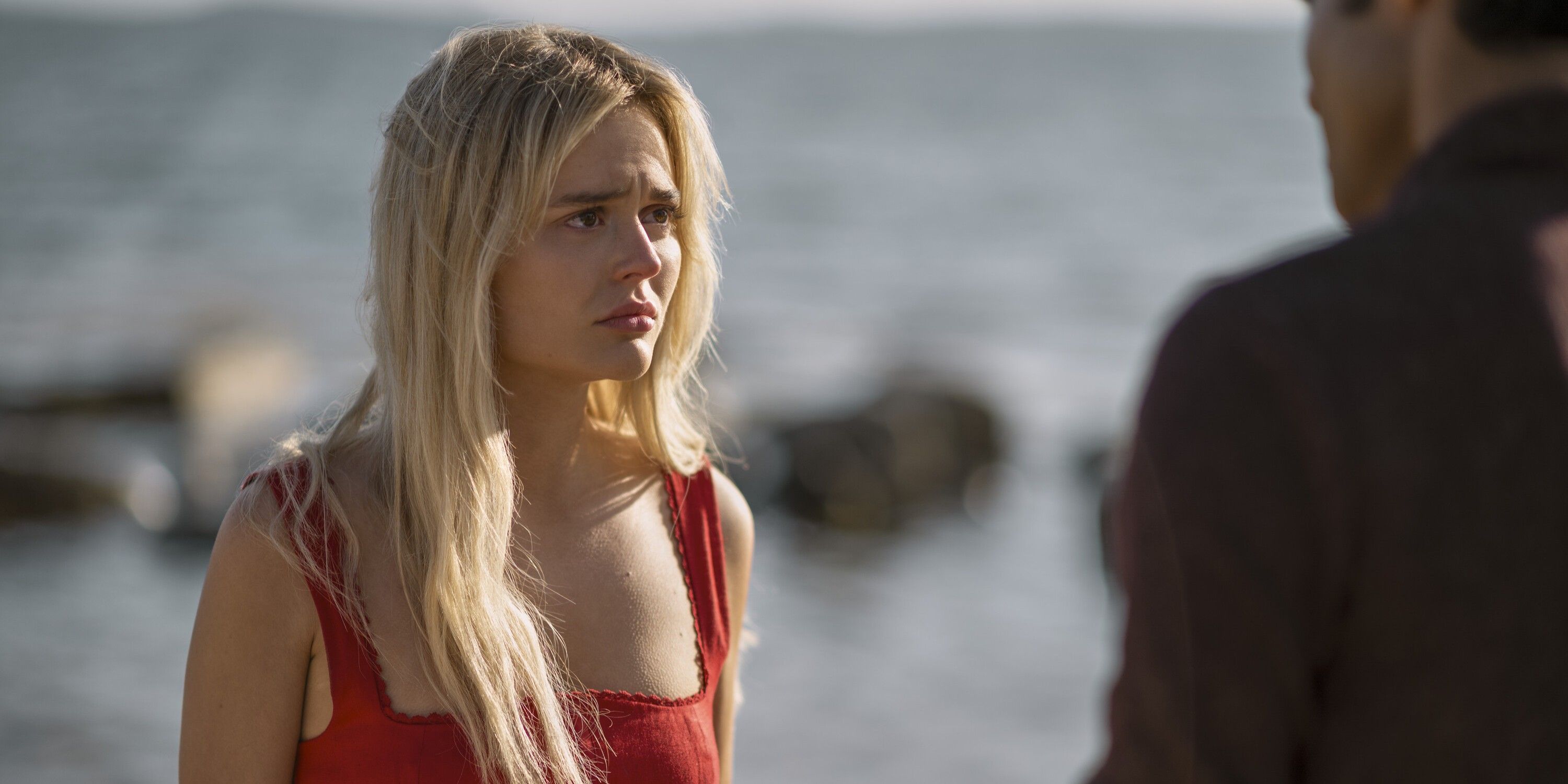 Cadence observa Gat à beira do oceano em We Were Liars