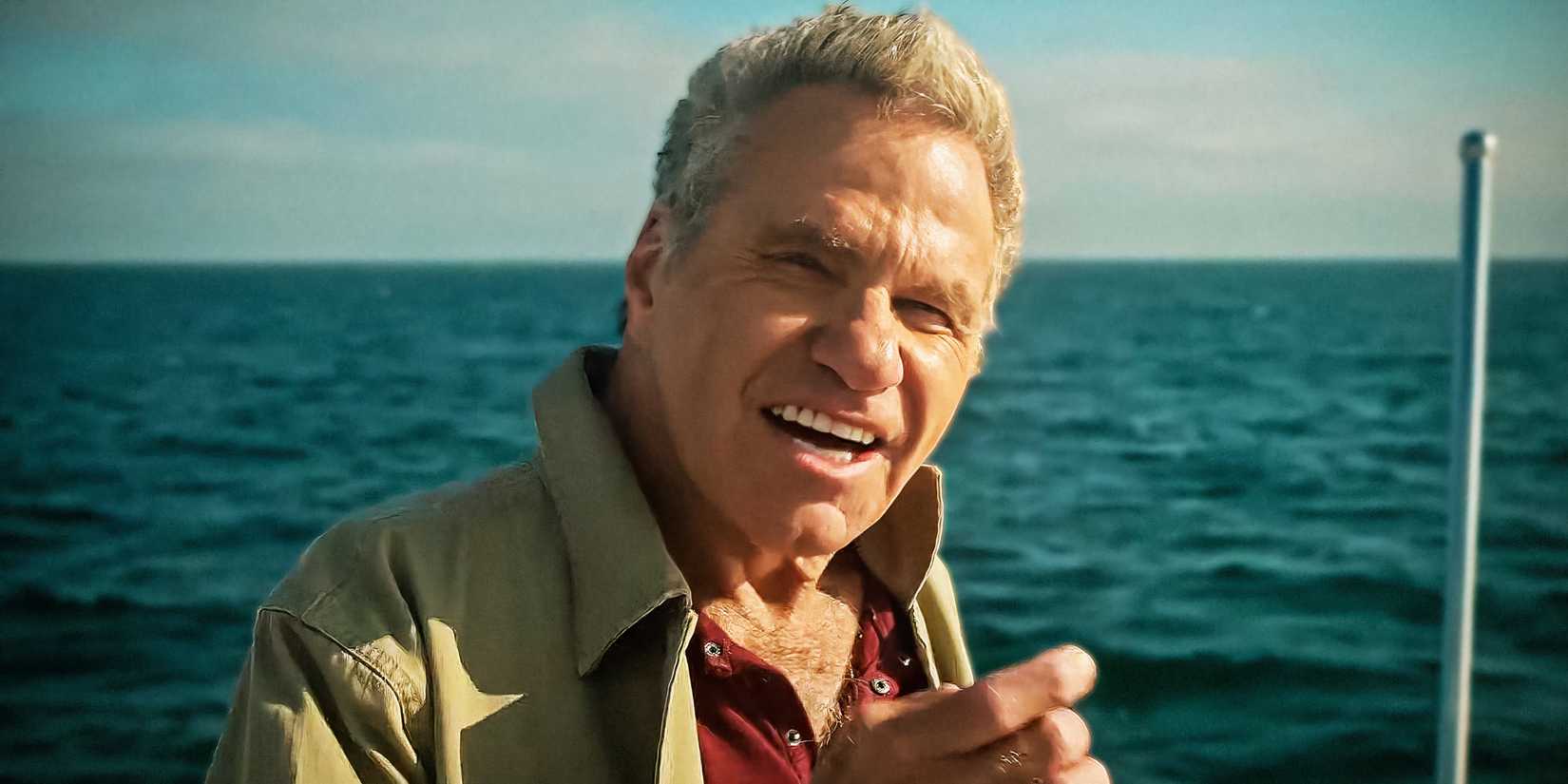 Kreese on a boat in the ocean in Cobra Kai