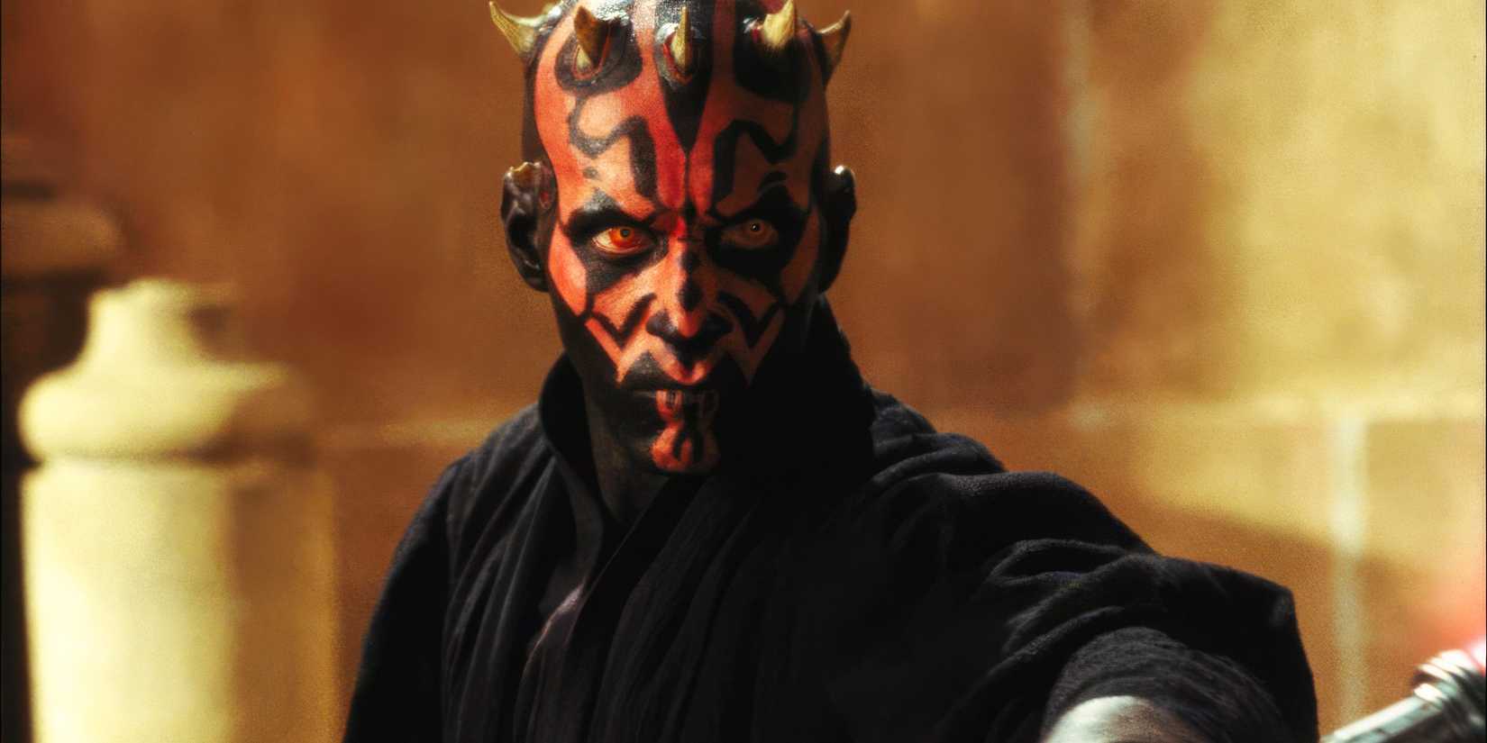 Darth Maul in The Phantom Menace looking ominous 