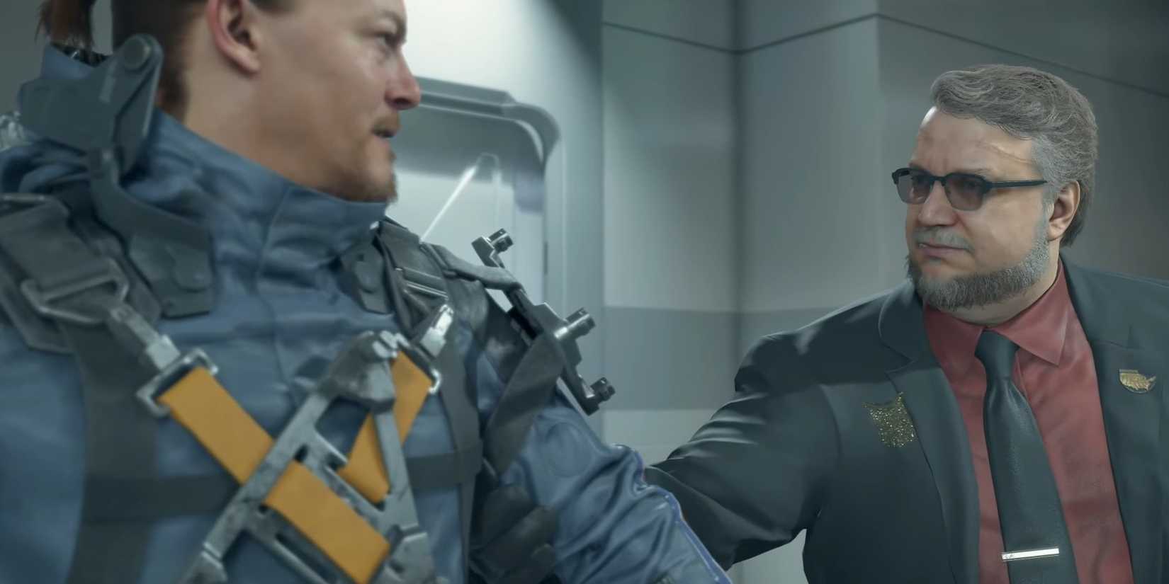 Deadman grabbing Sam in Death Stranding.
