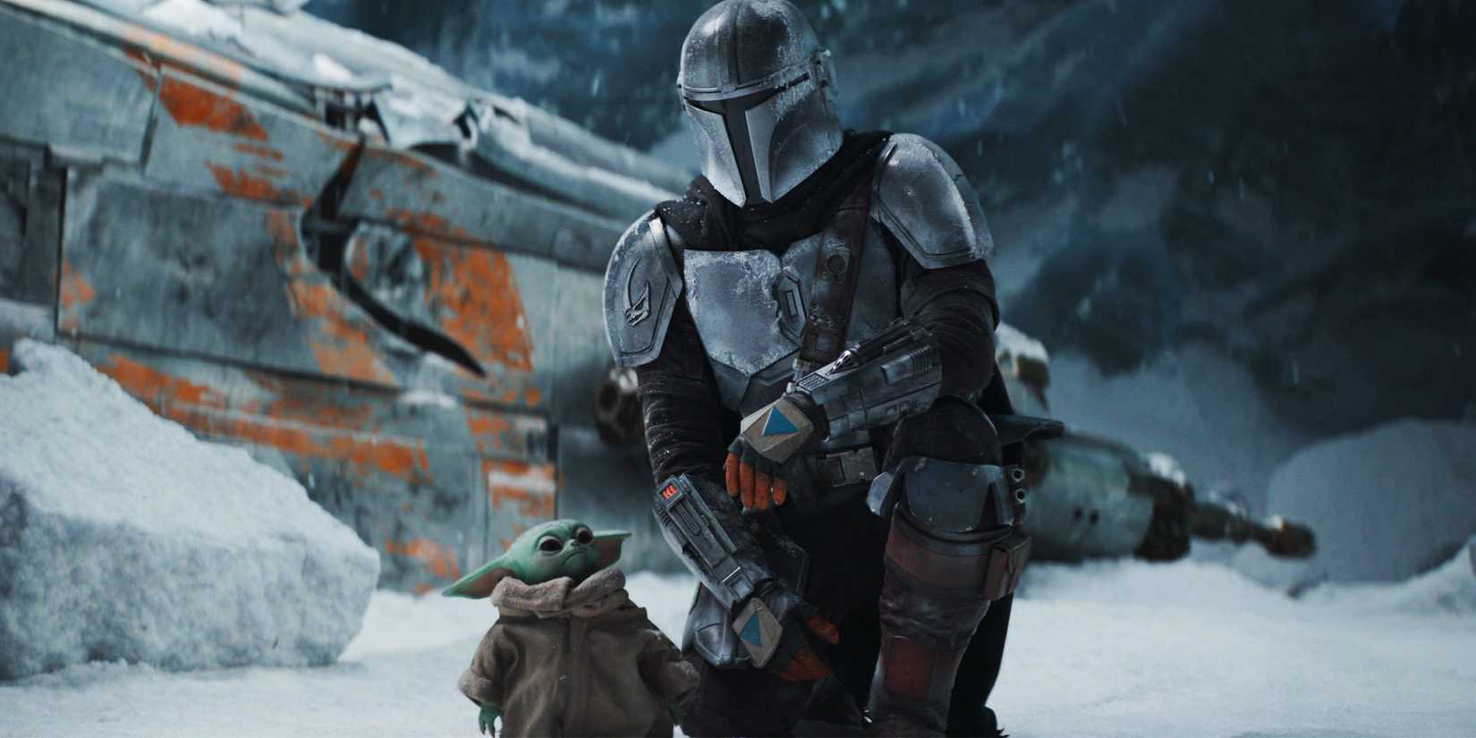 Din Djarin e Grogu juntos em The Mandalorian.