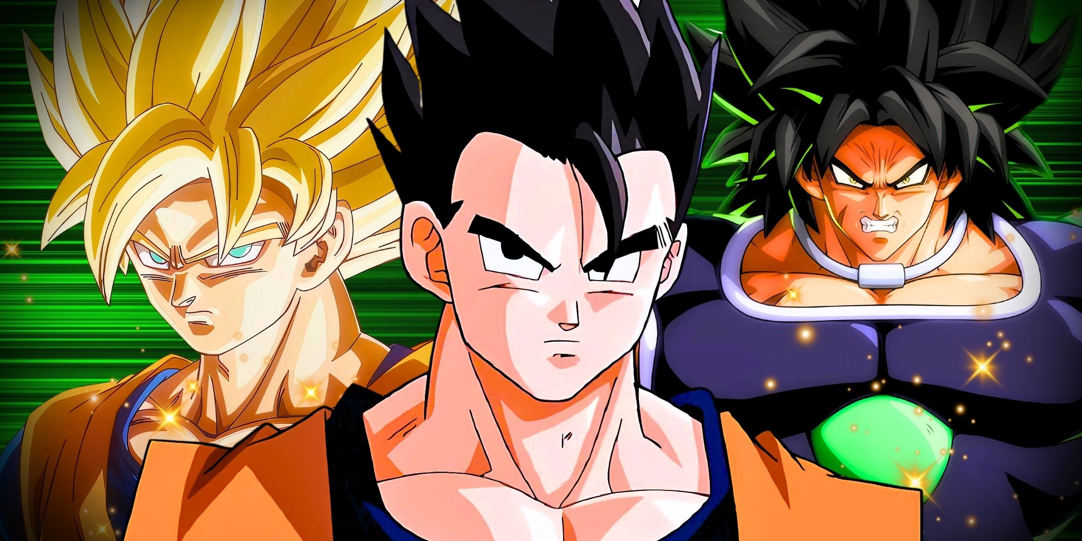 Gohan, Goku, and Broly.