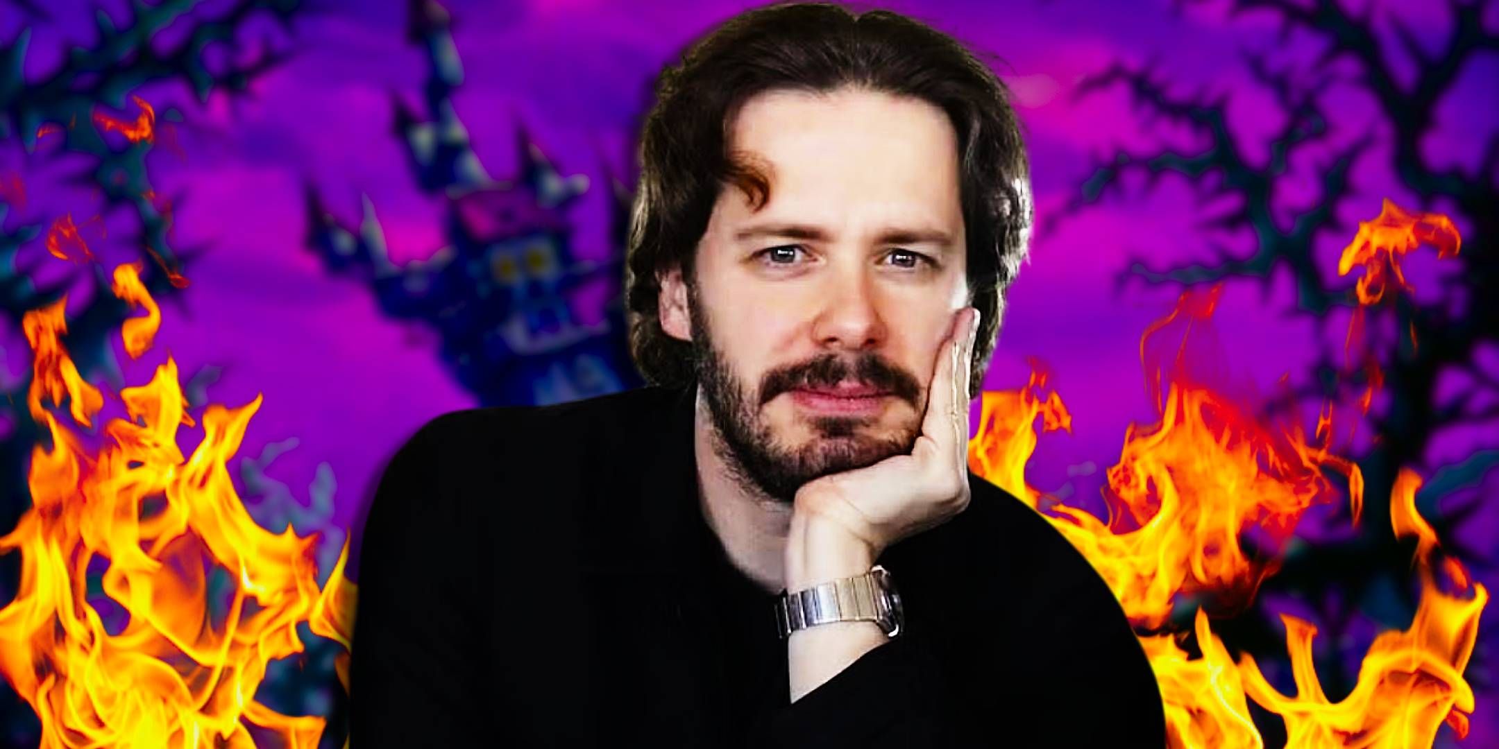 Edgar Wright davanti a gameplay di Dragon's Lair