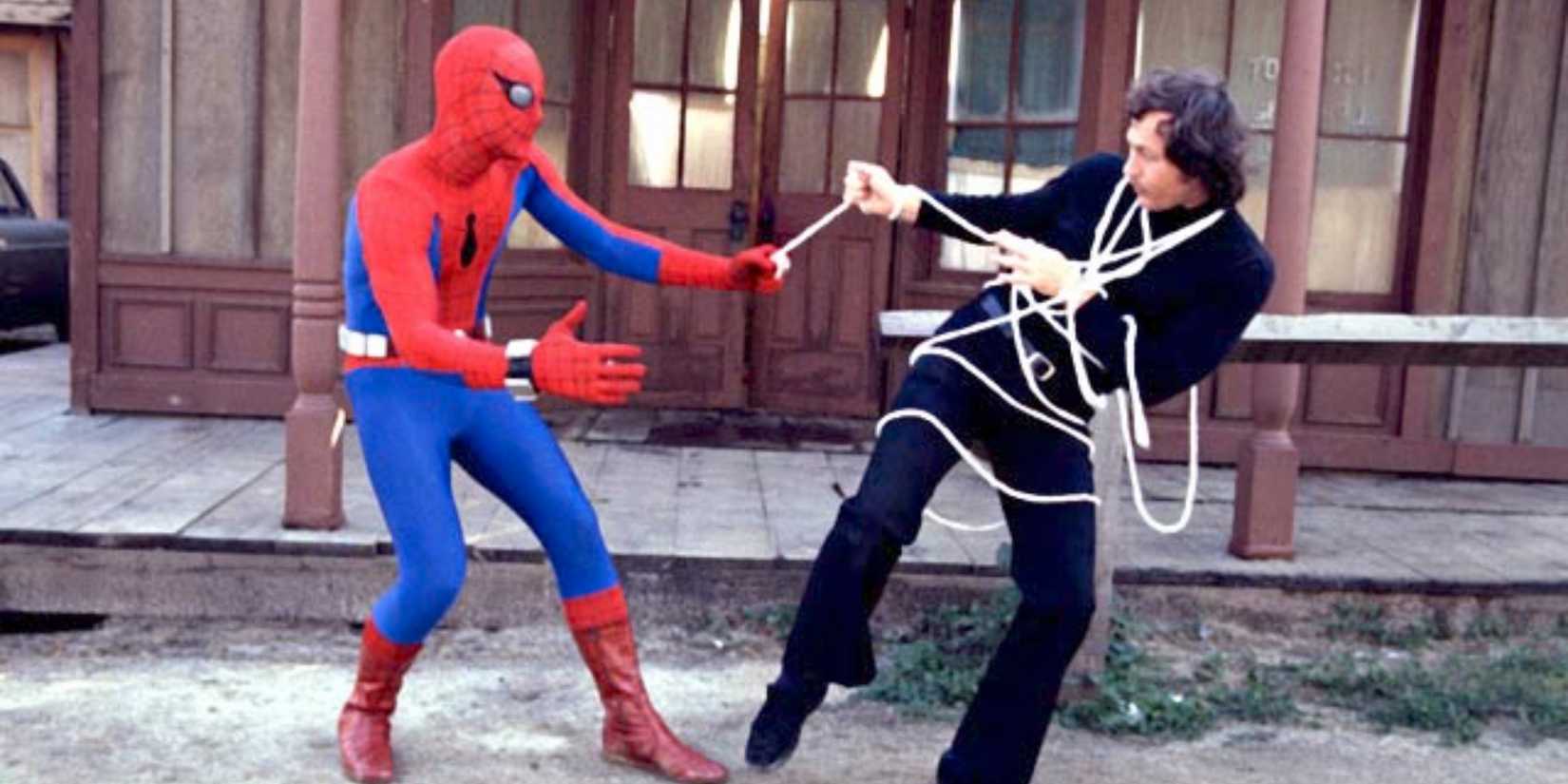 Nicholas Hammond como Homem-Aranha na série The Electric Company