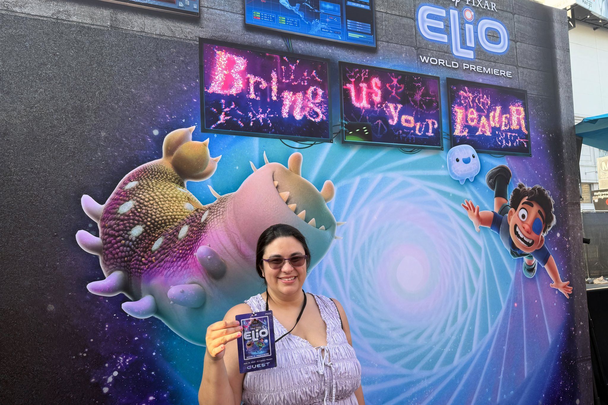 ScreenRant host Tatiana Hullender at the premiere of Disney and Pixar’s Elio