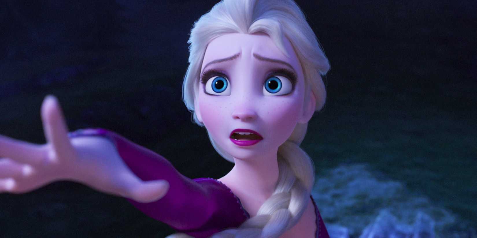 Elsa reaching out in Frozen.