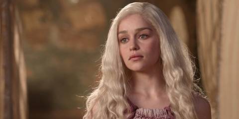 Emilia Clark as Daenerys Targaryen in the Game of Thrones pilot