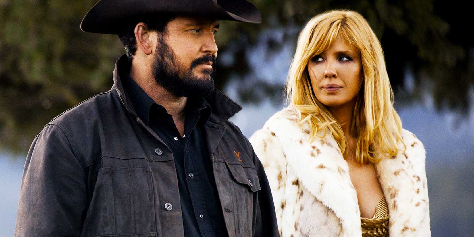 Cole Hauser and Kelly Reilly as Rip and Beth in Yellowstone