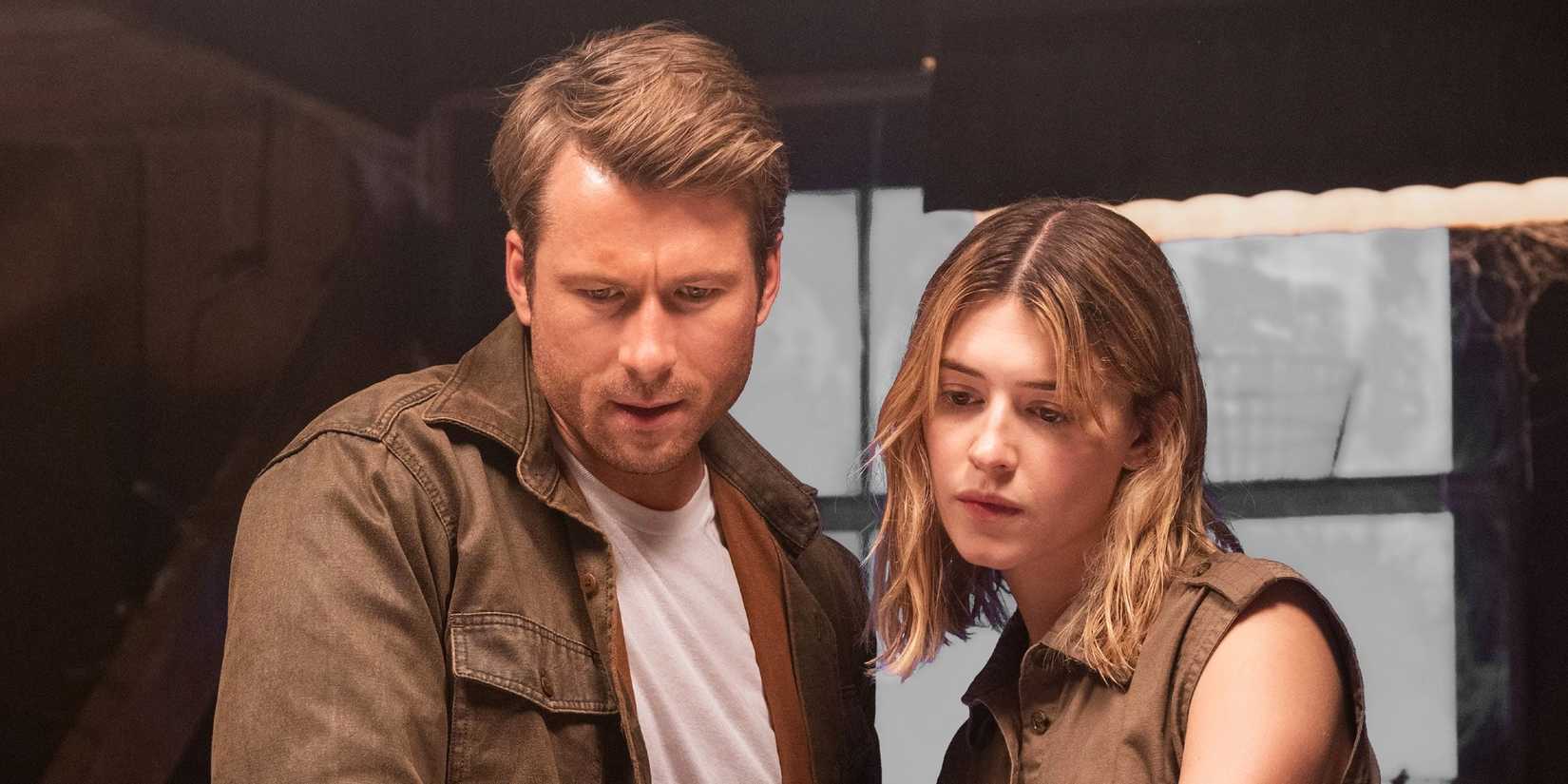Glen Powell e Daisy Edgar Jones em Twisters