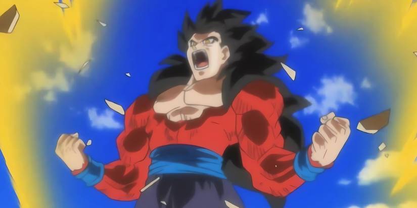 Gohan ở trạng thái Siêu Saiyan 4 như trong anime Heroes.