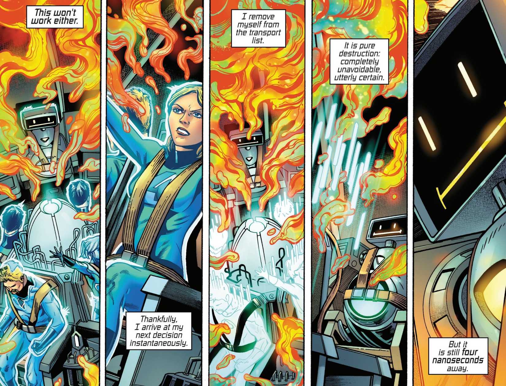 HERBIE sacrifices himself to save the Fantastic Four from the Big Bang in Marvel Comics art