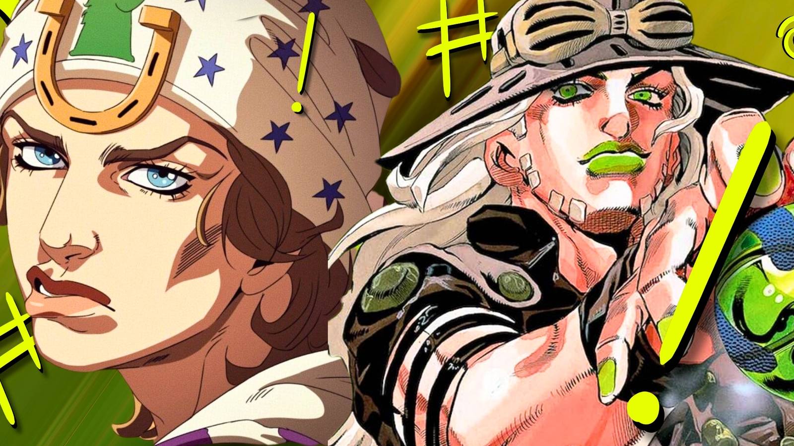 Gyro Zeppeli and Johnny Joestar Steel Ball Run featured image JoJo's Bizarre Adventure custom image by Diana Acuña