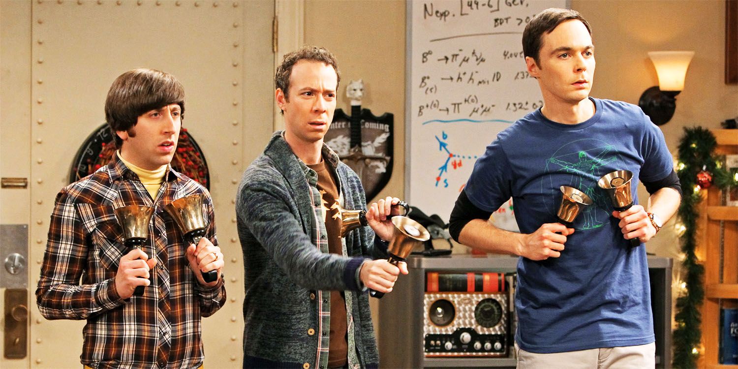 Howard, Stuart and Sheldon in The Big Bang Theory