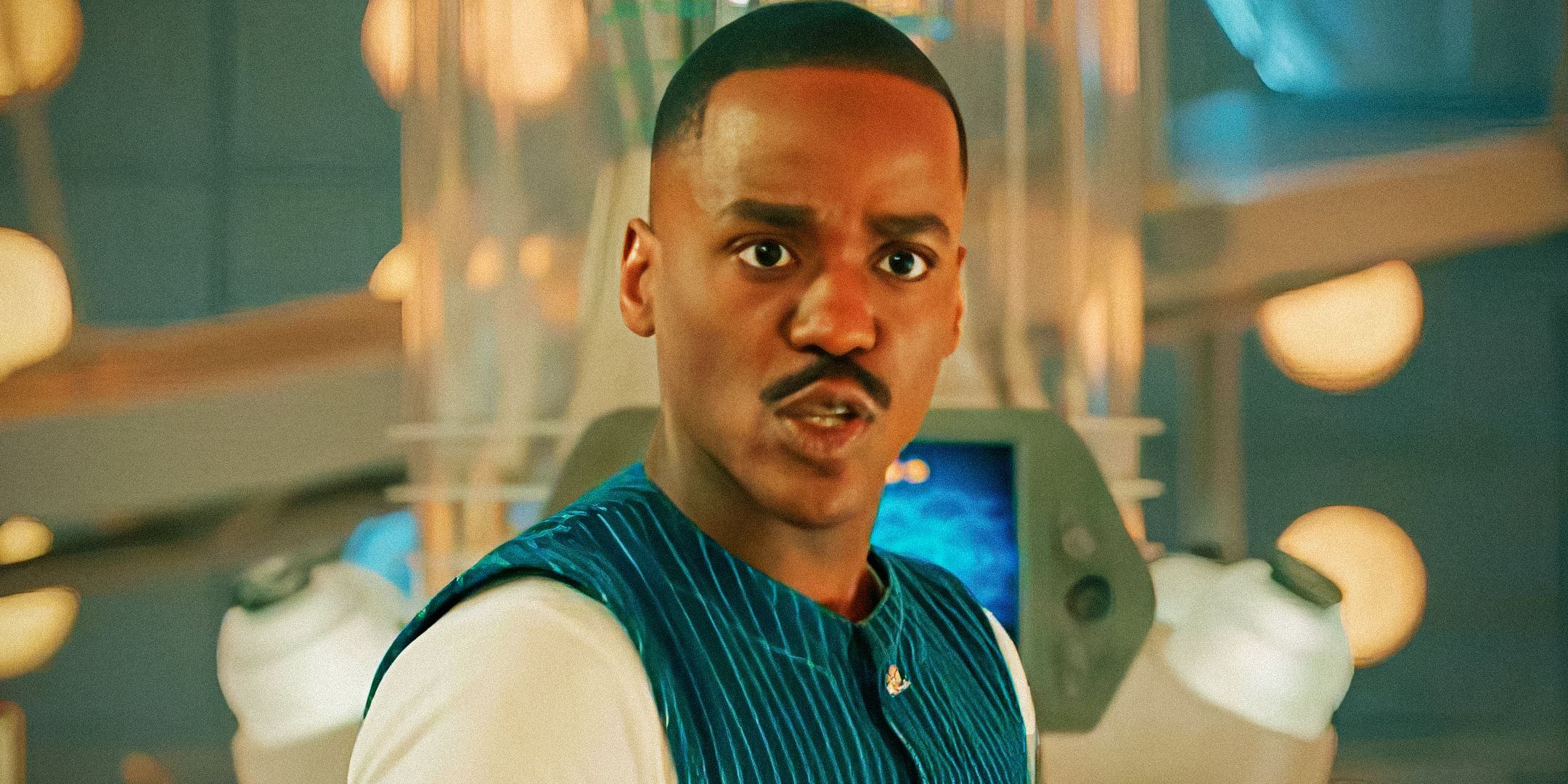 Ncuti Gatwa's Fifteenth Doctor in the TARDIS in Doctor Who