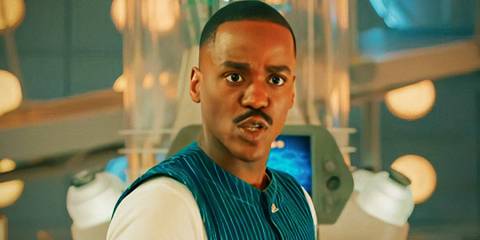 Ncuti Gatwa's Fifteenth Doctor in the TARDIS in Doctor Who