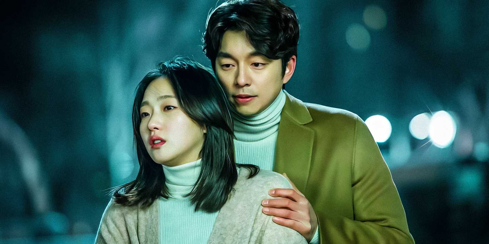 Gong Yoo segurando Kim Go-eun em Goblin.
