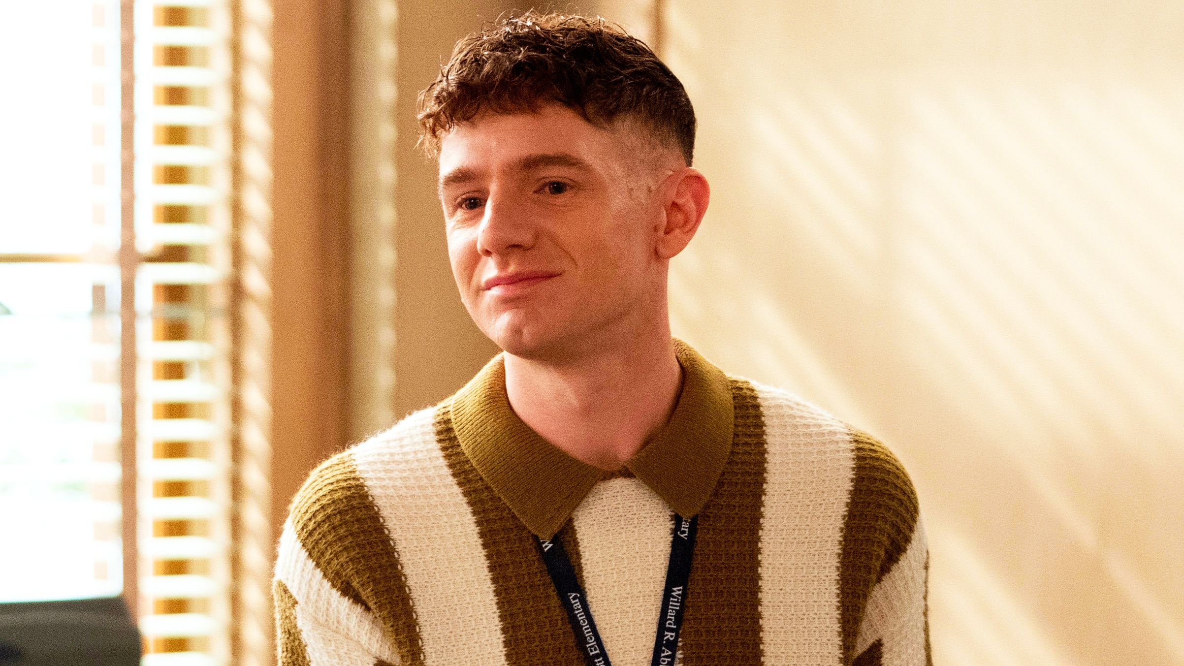Jacob Hill in a classroom in Abbott Elementary season 4