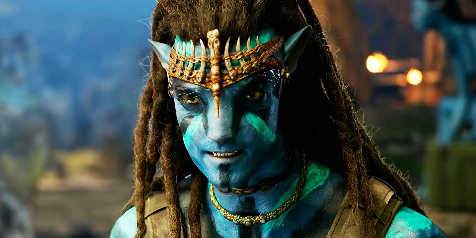 Jake Sully usa sua proteção de cabeça em Avatar: O Caminho da Água