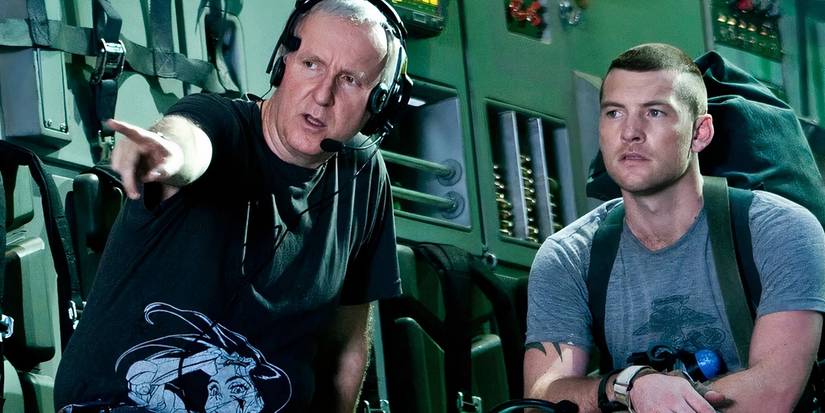 James Cameron on the set of Avatar