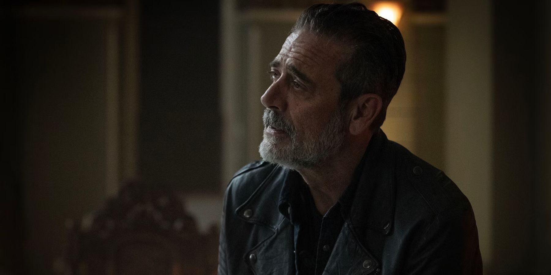 Jeffrey Dean Morgan looking sad as Negan in The Walking Dead: Dead City season 2