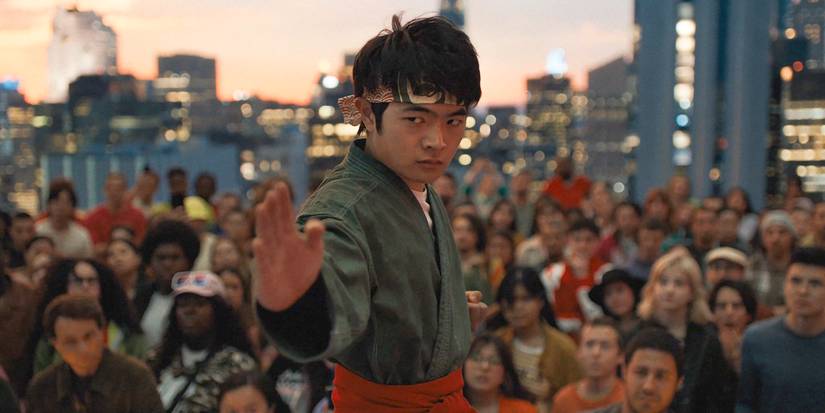 Li Fong (Ben Wang) about to fight in Karate Kid- Legends