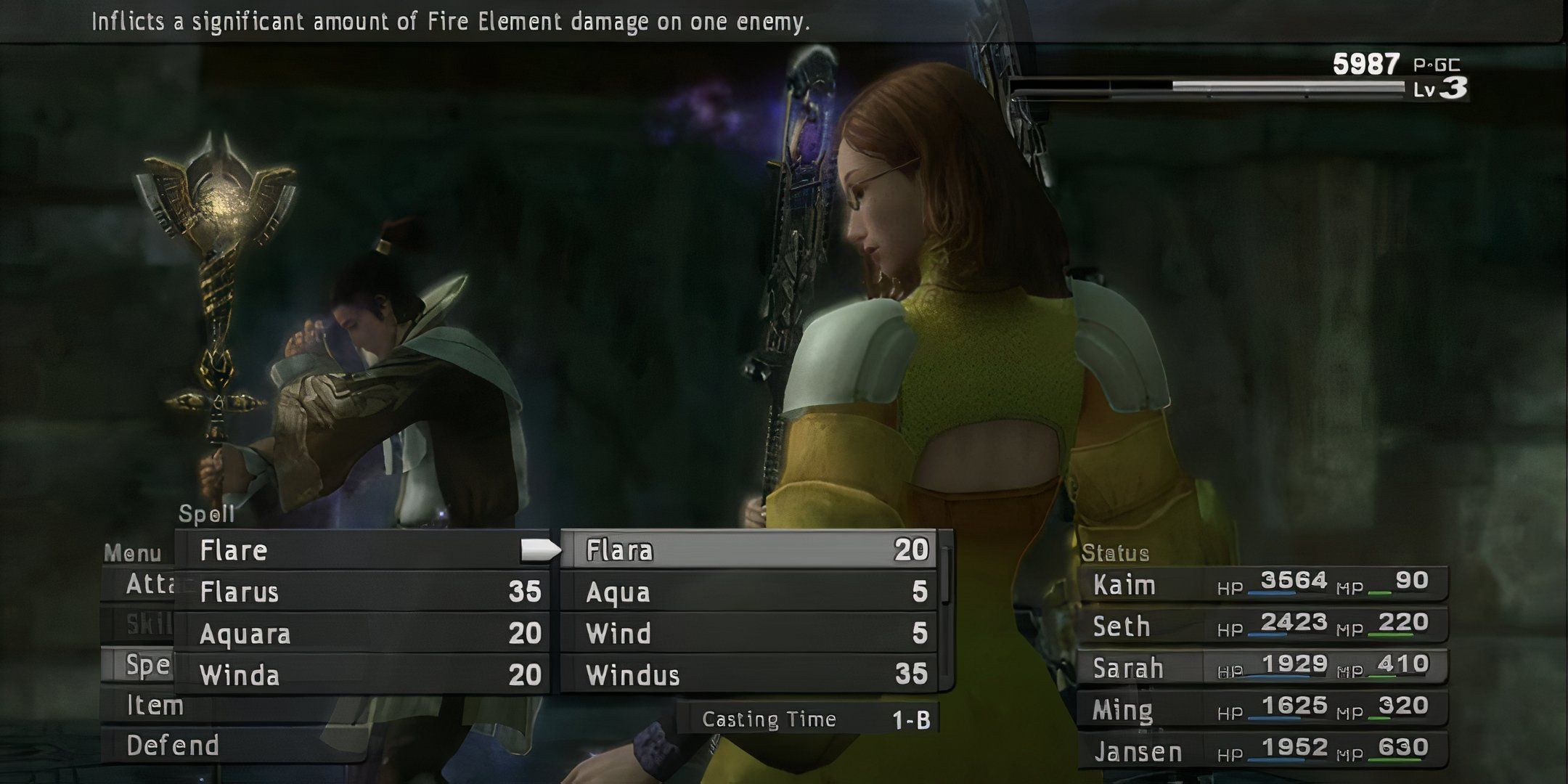 Lost Odyssey gameplay with characters
