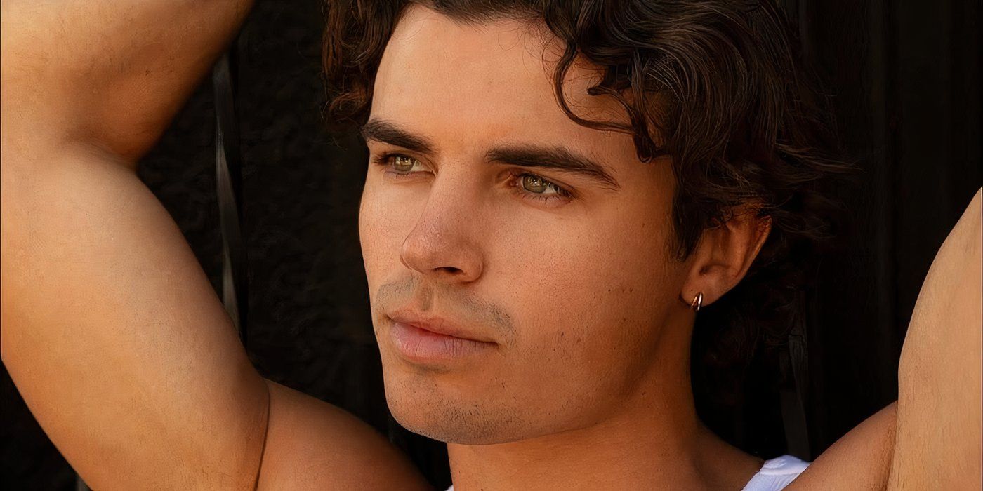 Love Island USA Season 7's Nic Vansteenberghe posing in a close up.