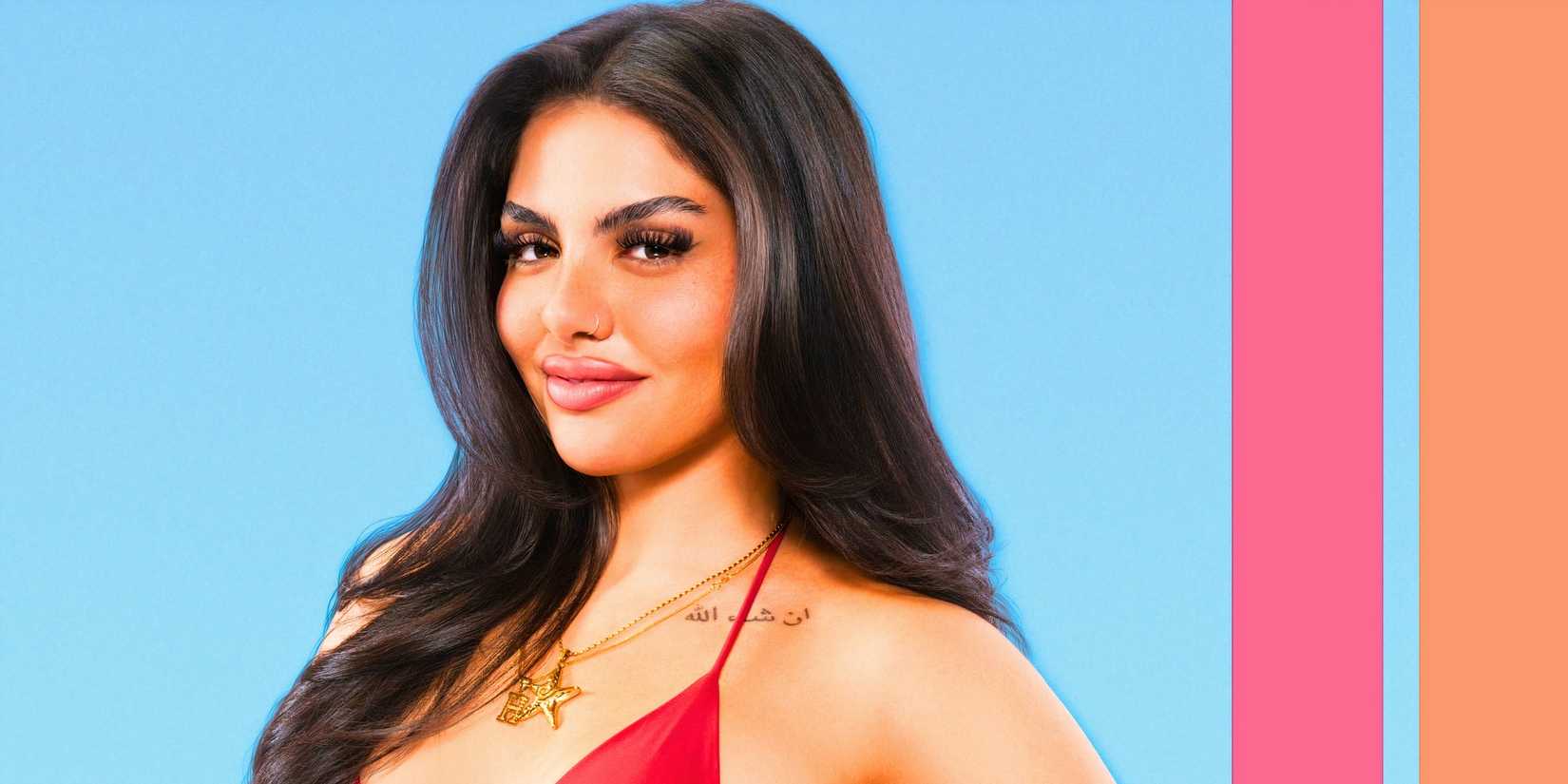 huda love island blue dress Love Island USA' Season 7 Reunion: Where to Get All the Outfits Femestella