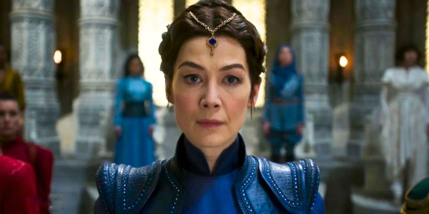 Rosamund Pike as Moiraine in The Wheel of Time