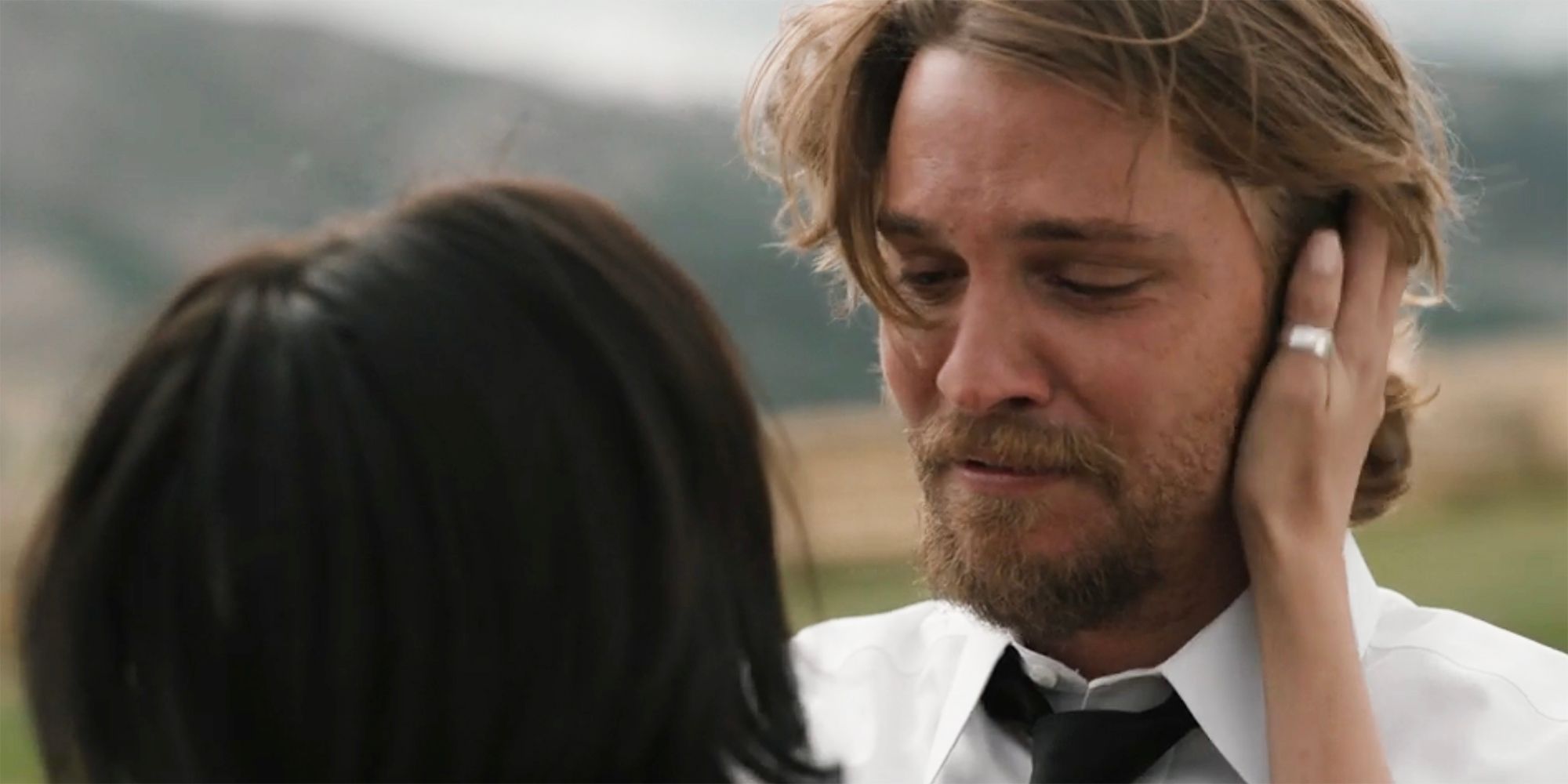 Monica puts a hand on Kayce's face in Yellowstone season 5
