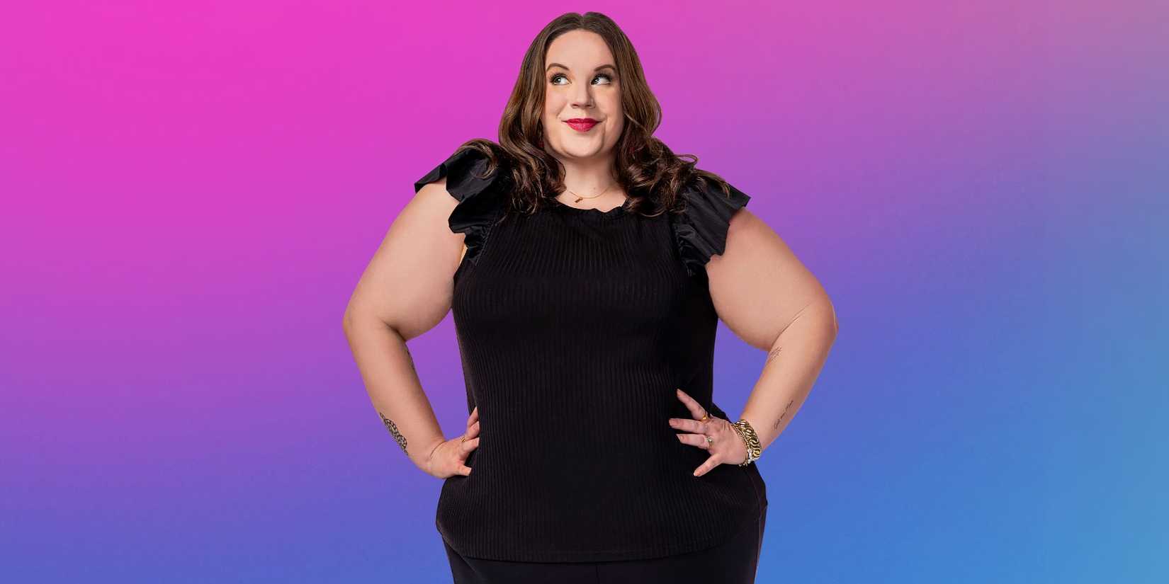 My Big Fat Fabulous Life Whitney Way Thore wearing black dress and posing
