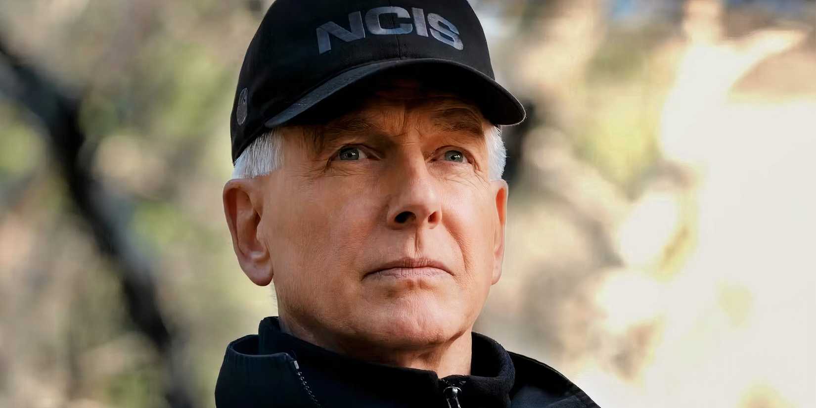 Mark Harmon as Leroy Gibbs wearing a hat and staring ahead in NCIS