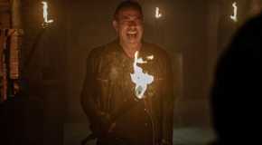 Negan laughing with a torch in The Walking Dead Dead City season 2 finale