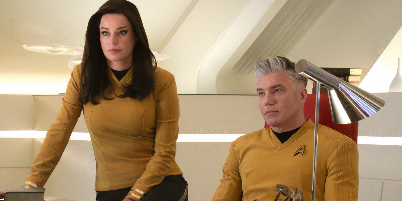 Number One and Captain Pike in Star Trek Strange New Wrolds Season 3