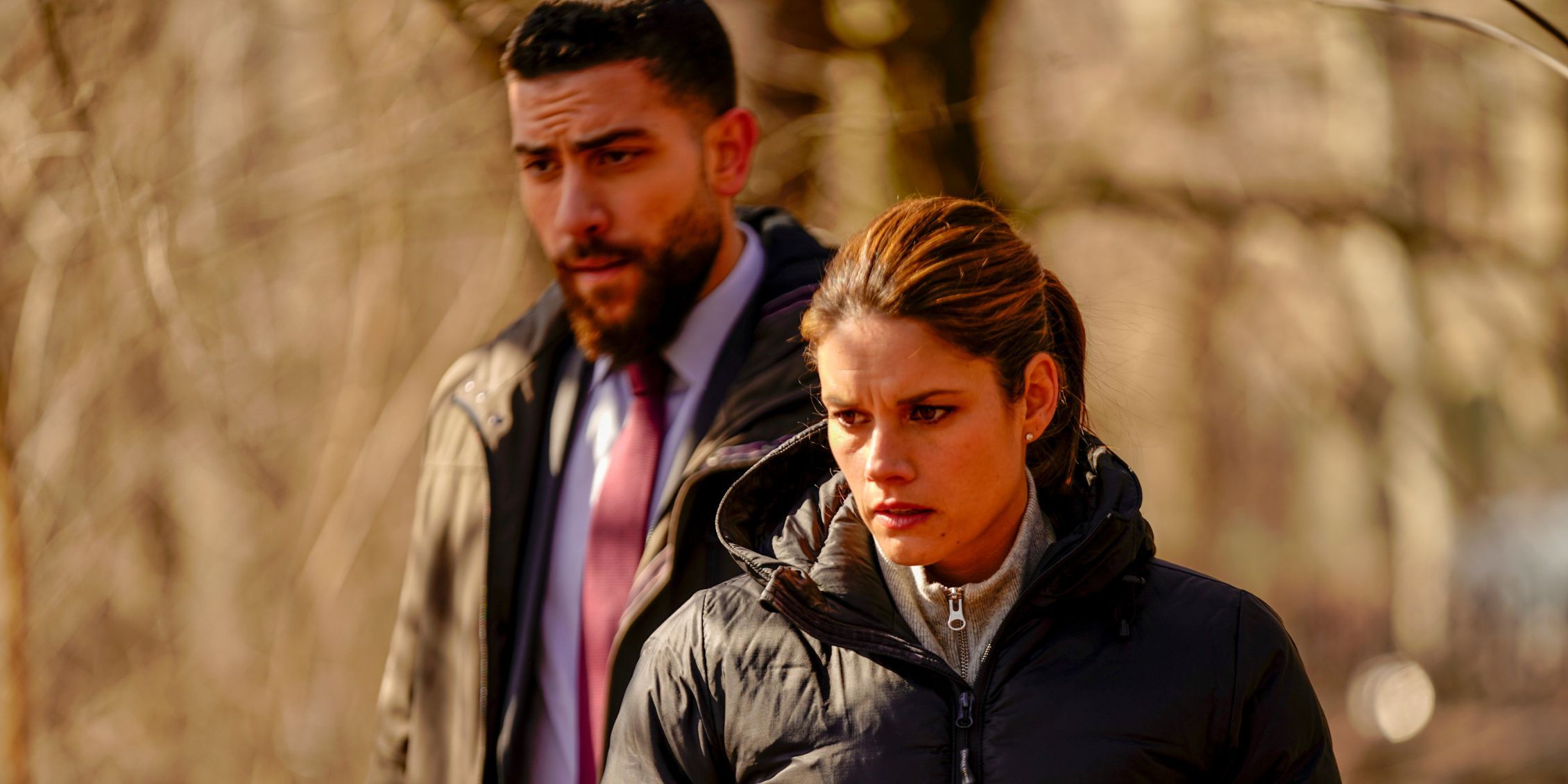 OA and Maggie in the woods in FBI