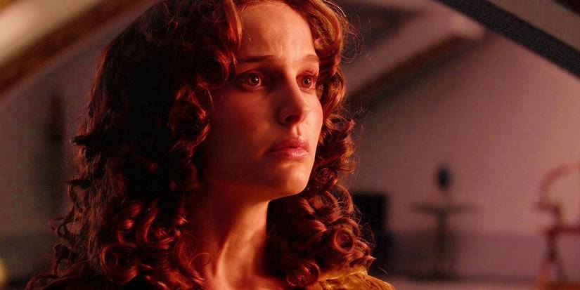 Padme Amidala in Revenge of the Sith looking upset