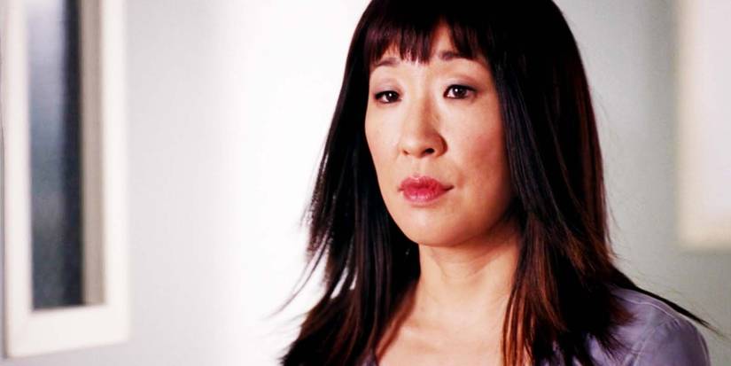 Sandra Oh as Cristina Yang in Grey's Anatomy season 8, episode 13 in straight black hair