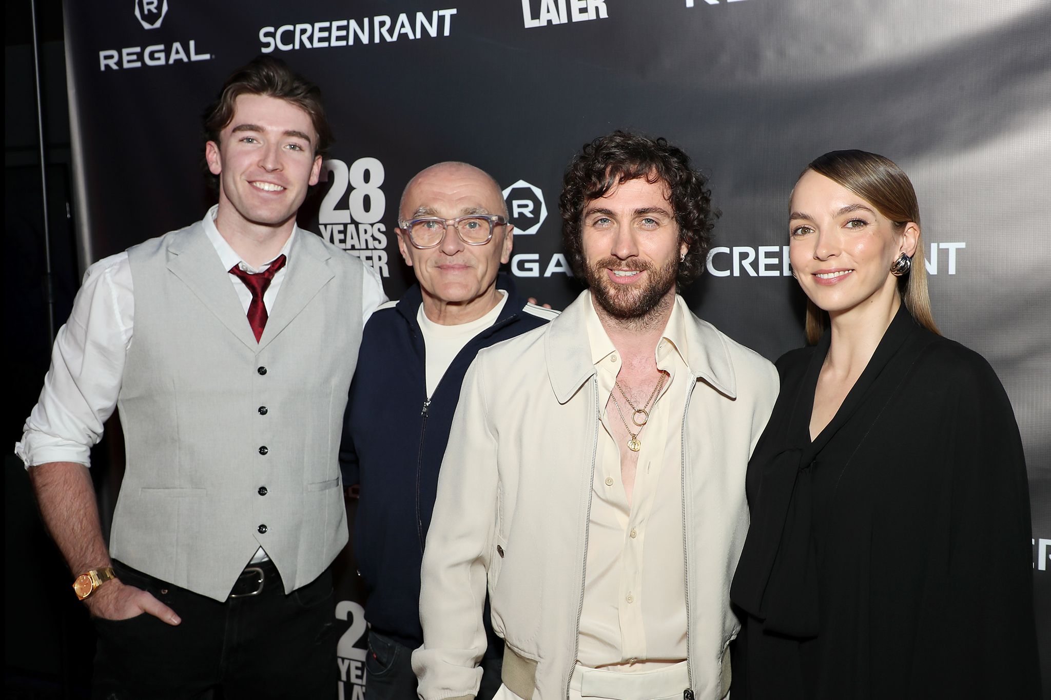 28 Years Later New York Fan Event featuring Liam Crowley from ScreenRant, director Danny Boyle, Aaron Taylor-Johnson and Jodie Comer