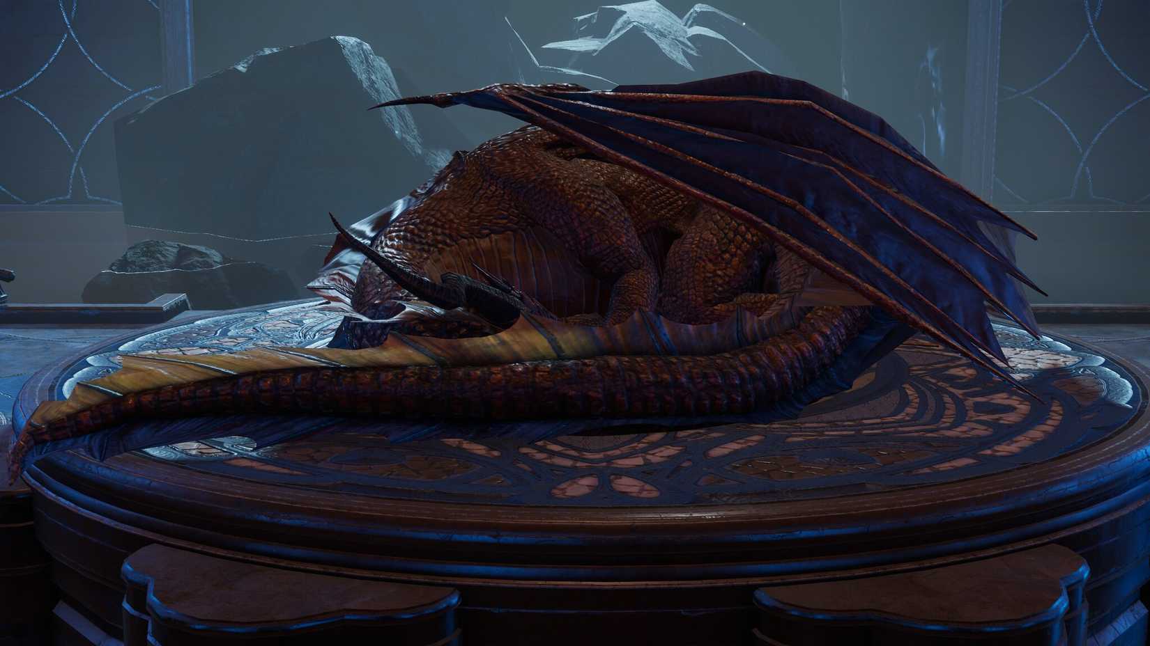 Sleeping dragon in Solasta crown of the magister