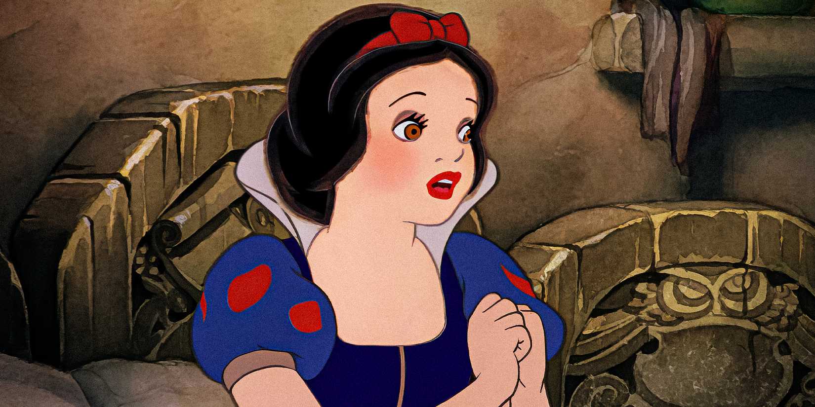 Snow White and the Seven Dwarfs Snow White surprised