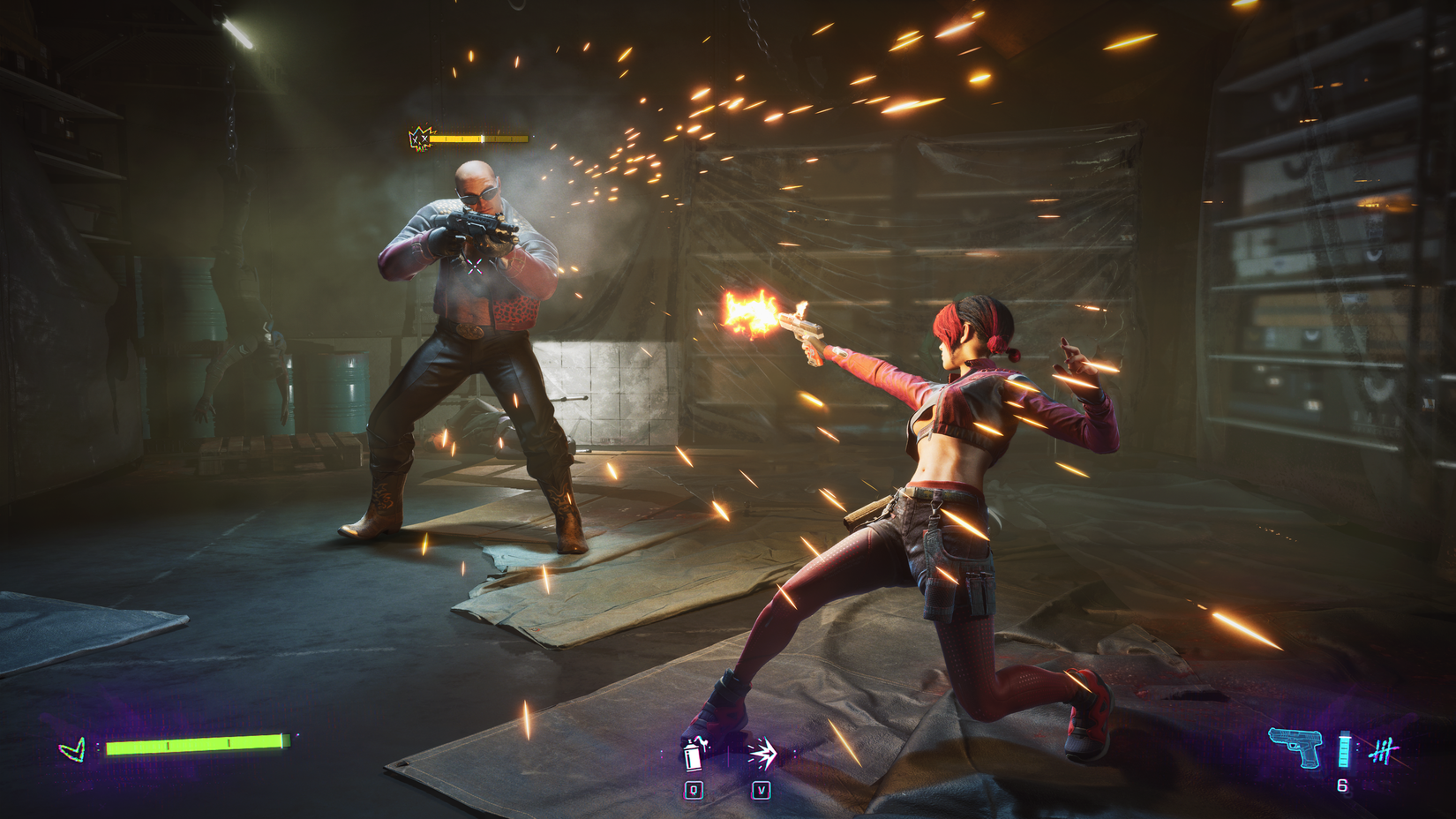 Spine combat with one enemy