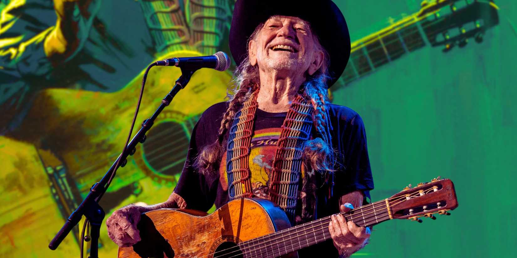 Willie Nelson em performance.