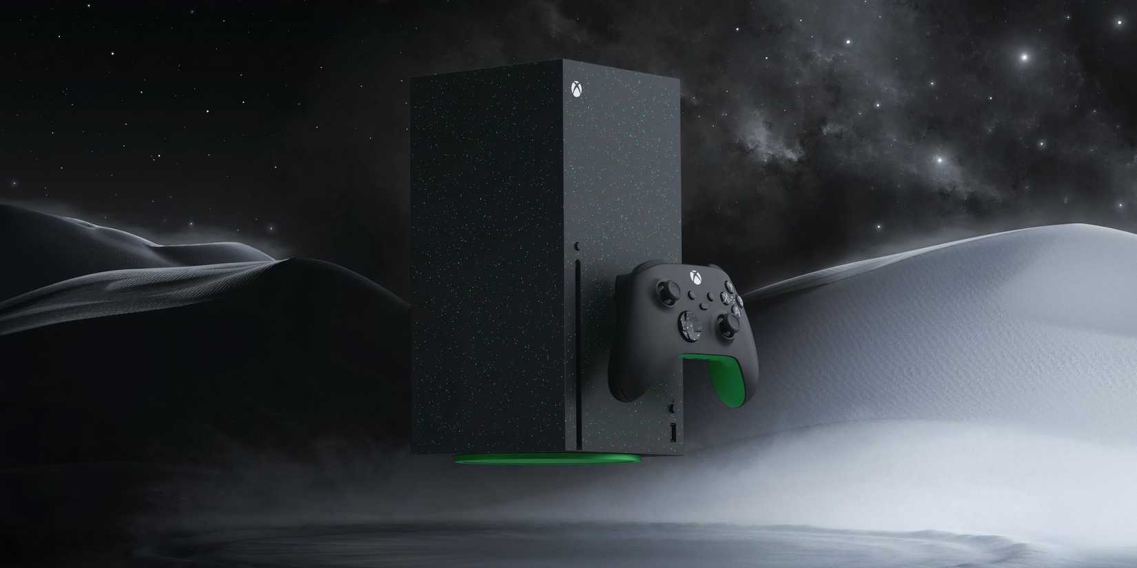The Galaxy Black Xbox Series X.