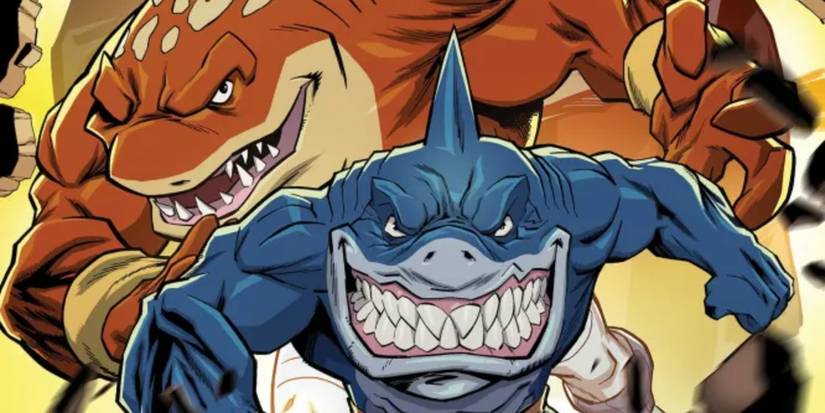 Street Sharks promotional art featuring two sharks running toward the viewer
