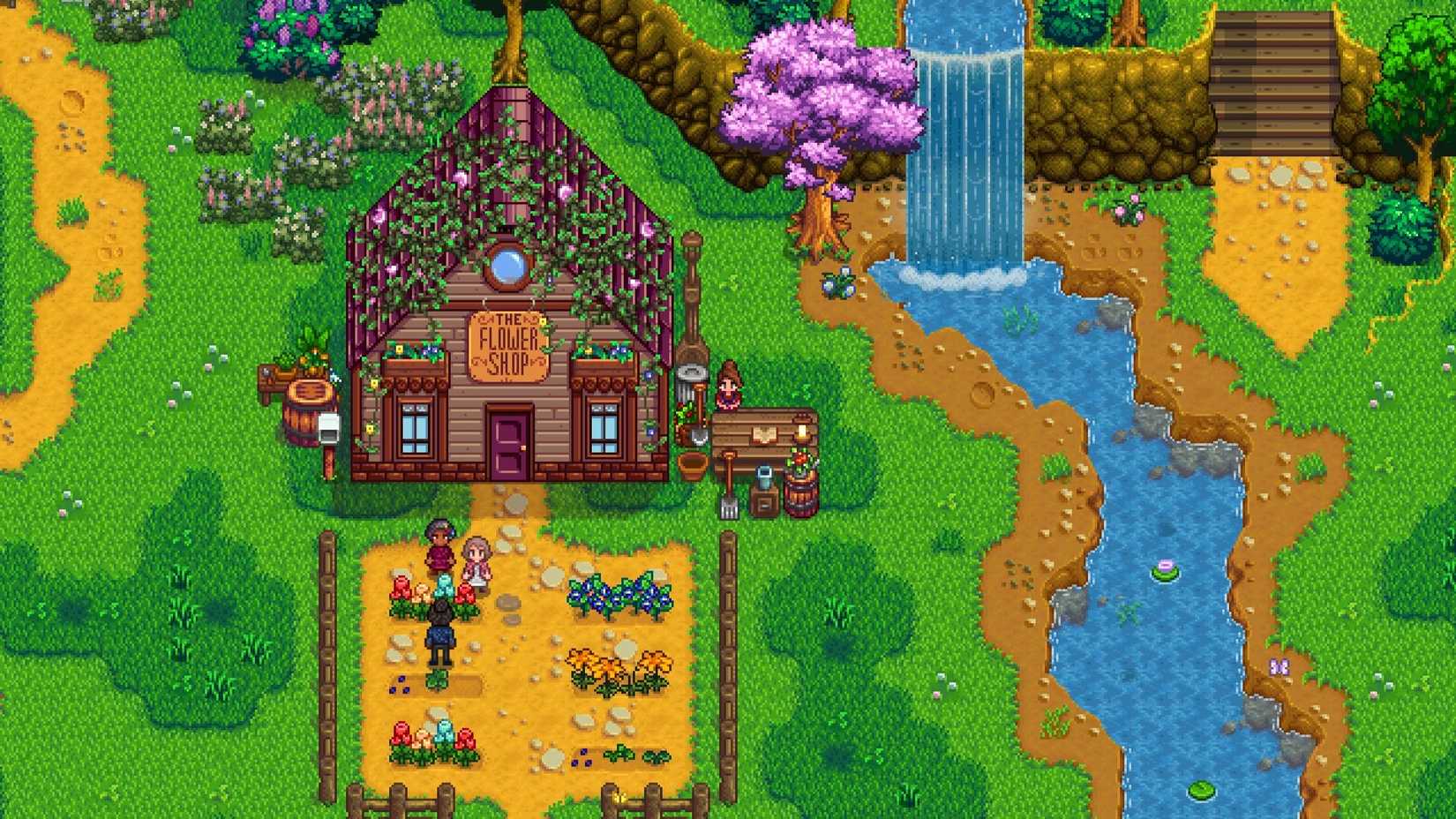 Sunberry Village mod for Stardew Valley screenshot of the flower shop